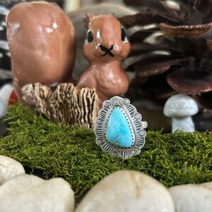 925 Sterling stunning turquoise ring